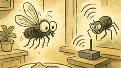 Vtip: O muscă rămâne prinsă…