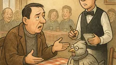 Banc: Chelner, mi-ați servit o găină bătrână...