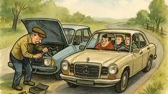 Banc: La marginea drumului, o Dacie moare