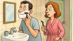 Banc: Intră nevastă-mea în baie cu aparatul